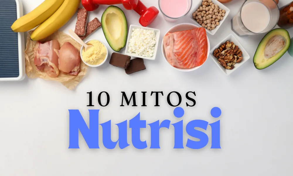 a group of food in bowls about 10 myth of nutritions